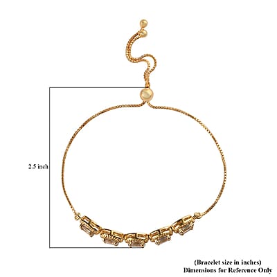 AAA Turkizite Bolo Bracelet in Vermeil Yellow Gold Over Sterling Silver 2.60 ctw