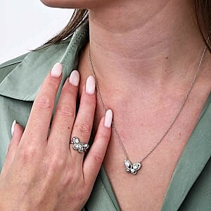 White Diamond 0.50 ctw Necklace in Platinum Over Sterling Silver 18 Inches