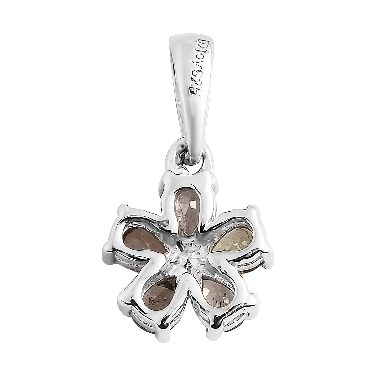 Merelani Color Change Garnet Floral Pendant in Platinum Over Sterling Silver 0.75 ctw image number 4