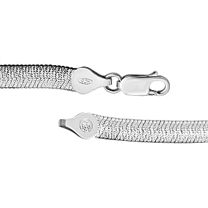 Rhodium Over Sterling Silver Bracelet (7.50 In)