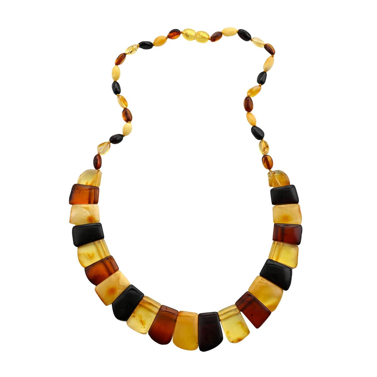 Multi Color Amber Boho Style Necklace 20 Inches image number 0