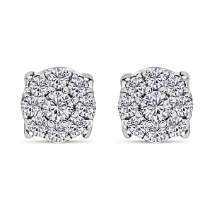 10K White Gold Diamond Stud Earrings 3.10 Grams 1.20 ctw