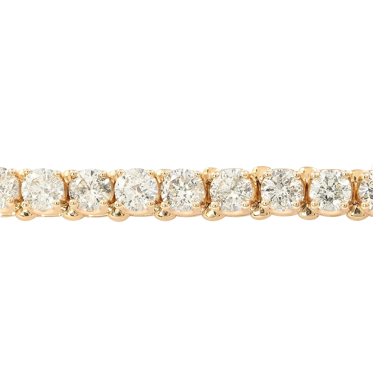 10K Yellow Gold Diamond Tennis Bracelet (7.00 In) 13.5 Grams 5.00 ctw image number 2