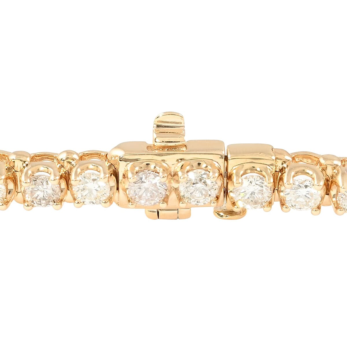 10K Yellow Gold Diamond Tennis Bracelet (7.00 In) 13.5 Grams 5.00 ctw image number 3