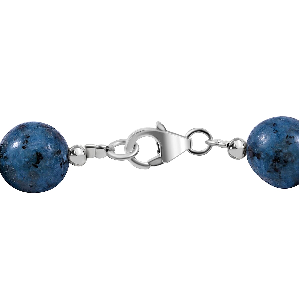 Blue Kiwi Jasper Beaded Necklace in Sterling Silver18 Inches 250.00 ctw image number 3