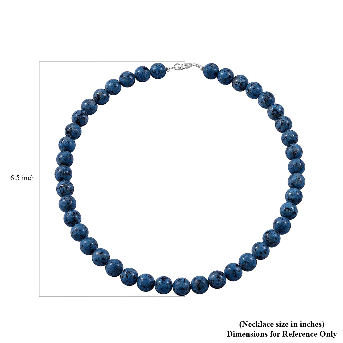 Blue Kiwi Jasper Beaded Necklace in Sterling Silver18 Inches 250.00 ctw image number 4