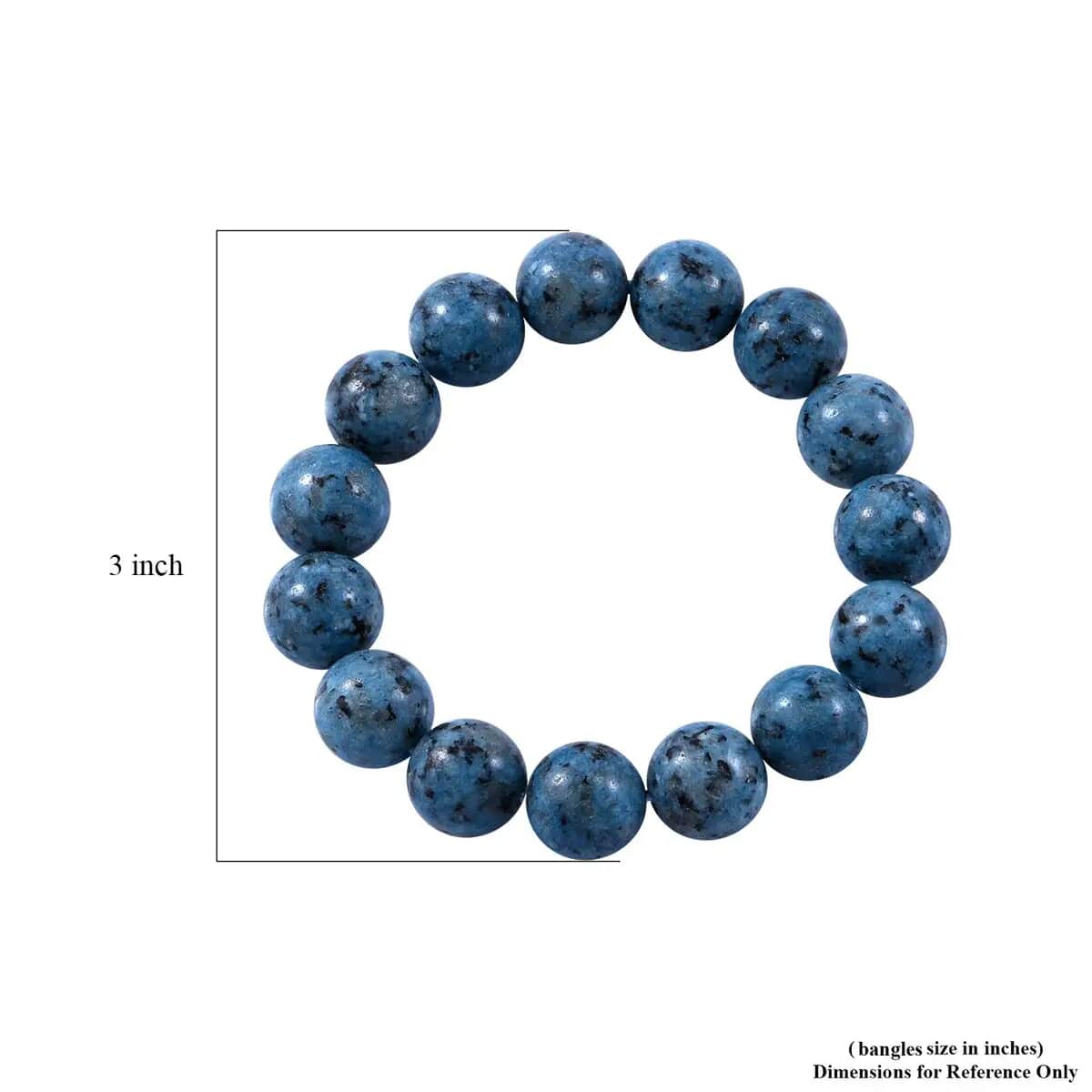 Blue Kiwi Jasper Beaded Stretch Bracelet 150.00 ctw, Adjustable Beads Bracelet, Beads Jewelry, Stretchable Bracelet image number 5