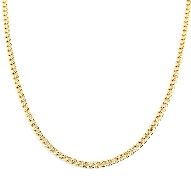 14K Yellow Gold 2.5mm Cuban Necklace (20 Inches) (4.6 g)