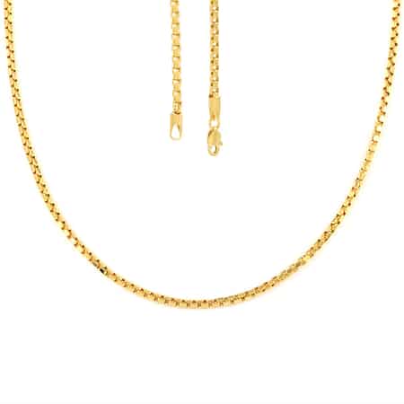 California Closeout Deal 10K Yellow Gold 2.5mm Venetian Box Chain Necklace 22 Inches 6.0Grams image number 4