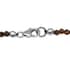 Tiger's Eye Pendant with Beaded Necklace 20 Inches in Rhodium Over Sterling Silver 102.20 ctw image number 4
