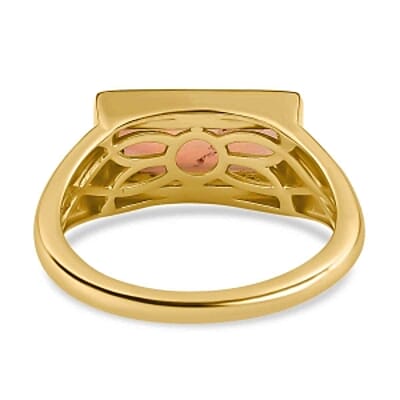 Ethiopian Welo Opal 1.65 ctw Ring in Vermeil Yellow Gold Over Sterling Silver (Size 10)