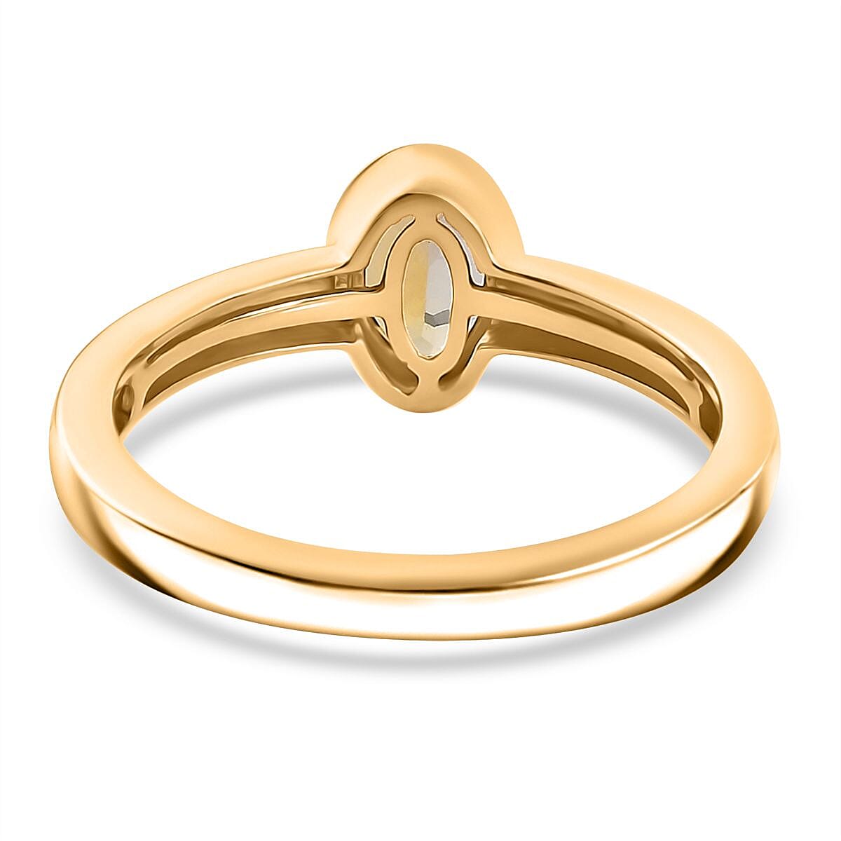 Natural Golden Tanzanite 0.61 ctw Ring in 18K Vermeil Yellow Gold Over Sterling Silver (Size 9.0)