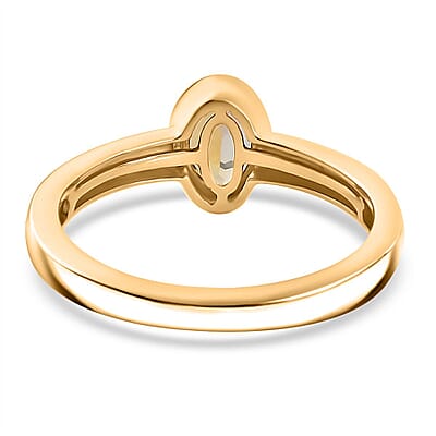 Natural Golden Tanzanite 0.61 ctw Ring in 18K Vermeil Yellow Gold Over Sterling Silver (Size 9.0)