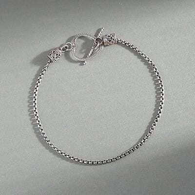 Artisan Crafted Sterling Silver Cobra Bracelet (7.25 In) 4.50 Grams