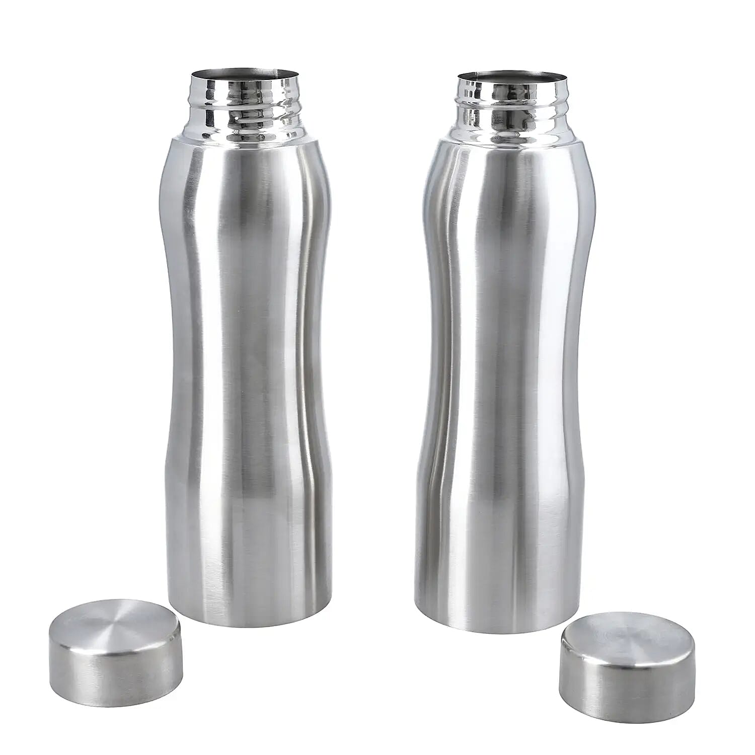 Homesmart Set of 2 Stainless Steel Belly Bottle -Silver (33.8 oz)