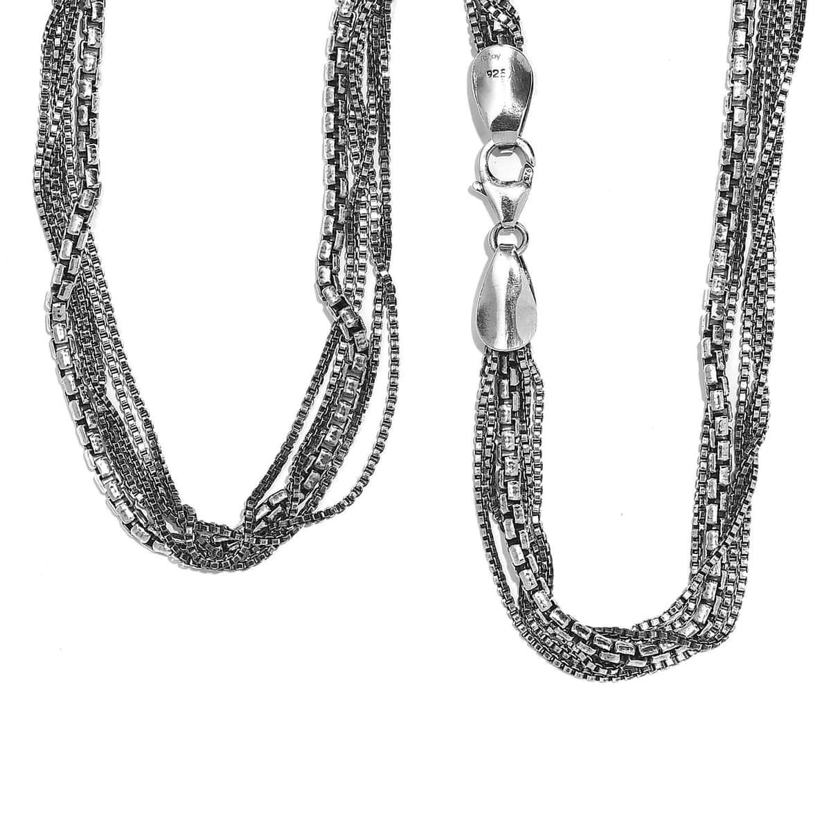 Artisan Crafted Sterling Silver Multi Layered Necklace 20 Inches 37.40 Grams image number 0