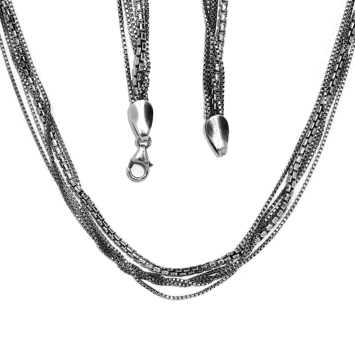 Artisan Crafted Sterling Silver Multi Layered Necklace 20 Inches 37.40 Grams image number 5