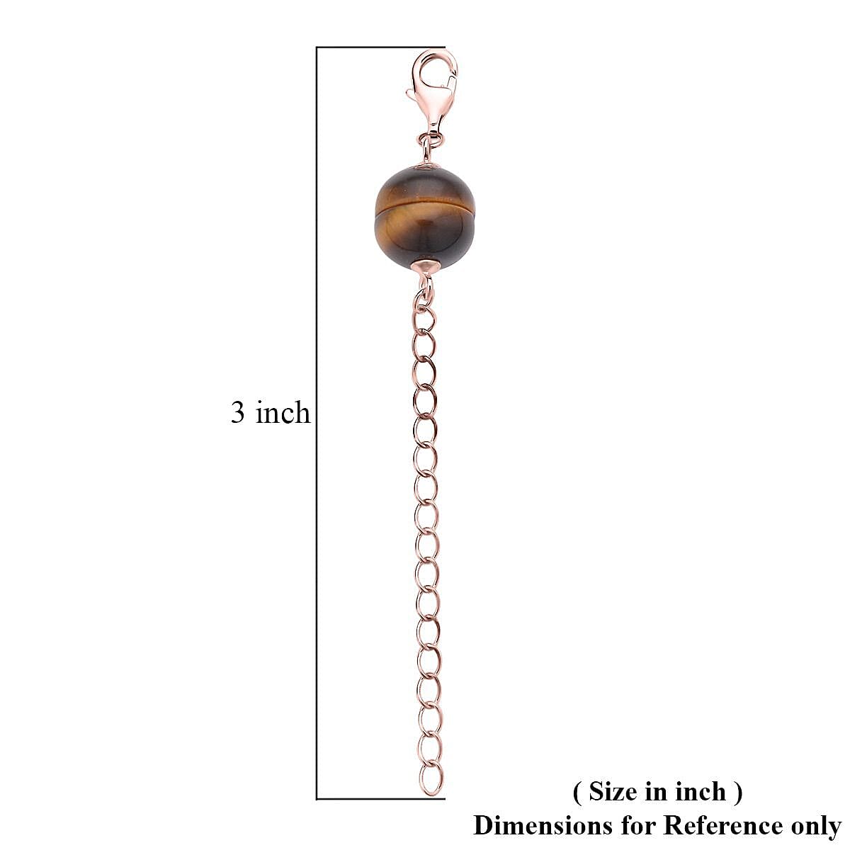 Yellow Tiger's Eye in Rose Gold - Product card gallery slide 3 (10176919273785)