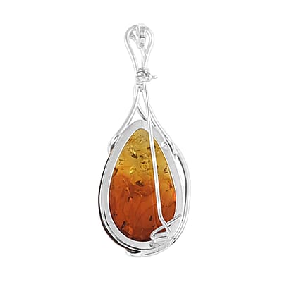 Baltic Amber Convertible Pendant to Brooch in Sterling Silver
