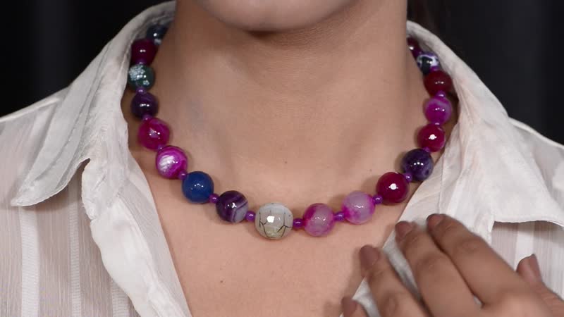 Quartzite, Multi Agate Necklace (20 Inches) in Stainless Steel 302.00 ctw , Tarnish-Free, Waterproof, Sweat Proof Jewelry