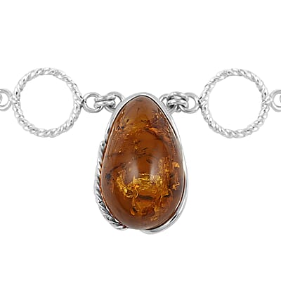 Baltic Amber Necklace 20 Inches in Sterling Silver