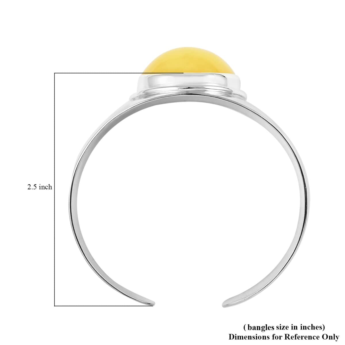 Baltic Honey Amber Cuff Bracelet in Sterling Silver (Adjustable) image number 2