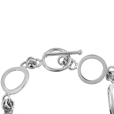 Baltic Amber Toggle Clasp Bracelet in Sterling Silver (7.00 In)