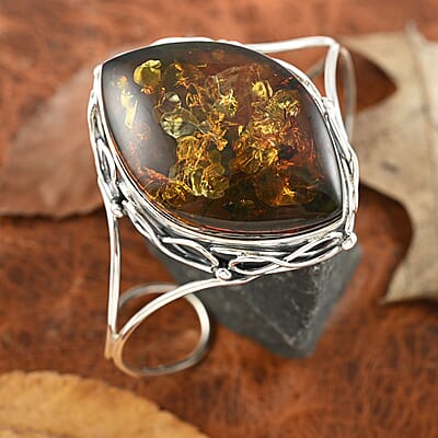 Baltic Amber Cuff Bracelet