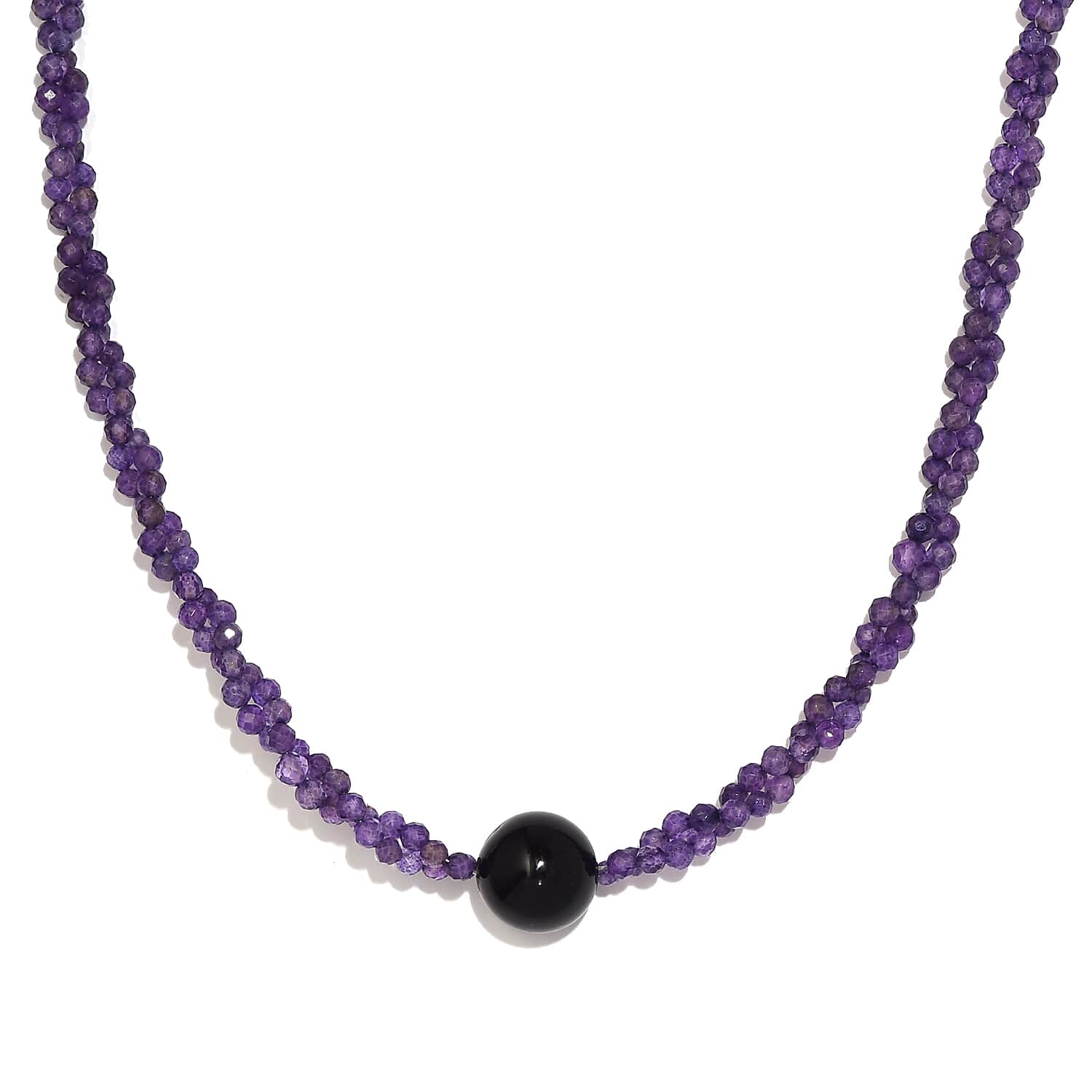 Amethyst beaded outlet necklace