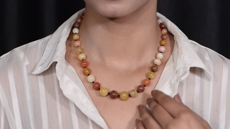 Honey Quartz and Thai Black Spinel 266.00 ctw Necklace 20 Inches in Platinum Over Sterling Silver