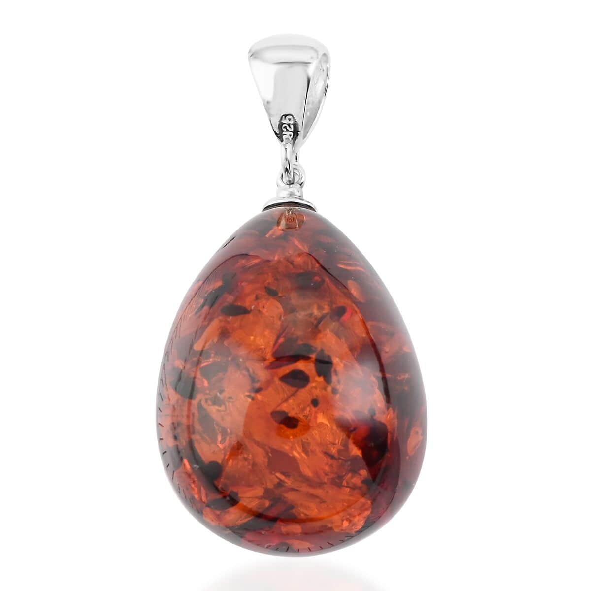 Baltic Amber Pendant in Sterling Silver image number 0