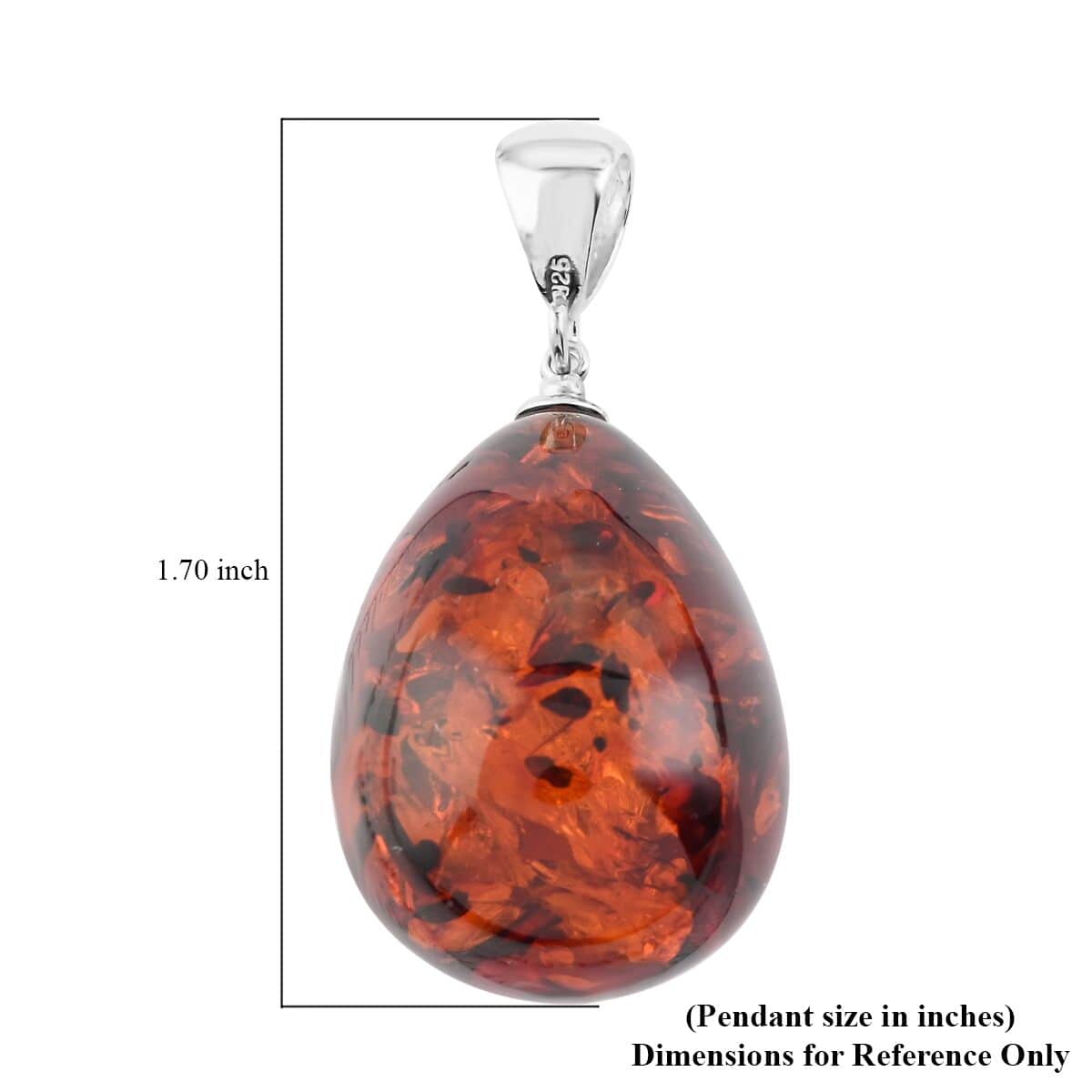 Baltic Amber Pendant in Sterling Silver image number 3