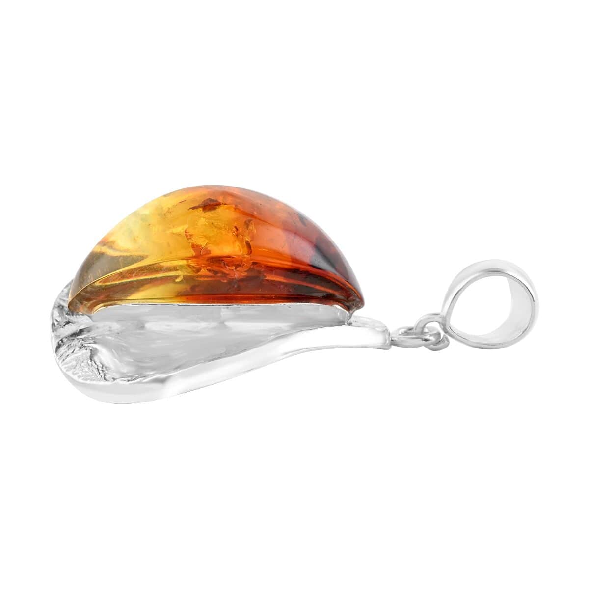 Baltic Amber Pendant in Sterling Silver image number 2