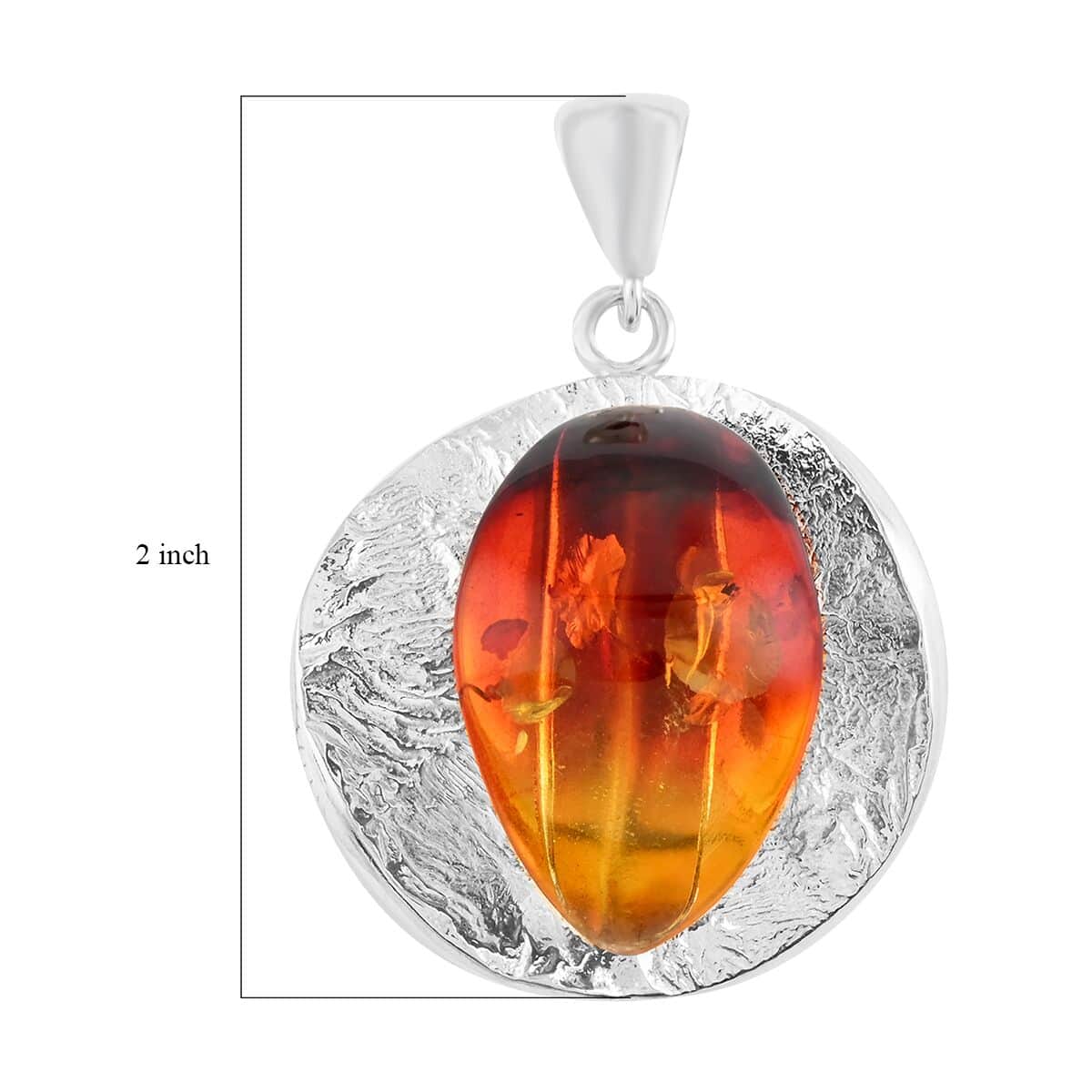 Baltic Amber Pendant in Sterling Silver image number 3