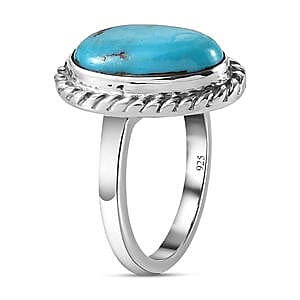 Sierra Nevada Turquoise 3.50 ctw Ring in Platinum Over Sterling Silver (Size 10)