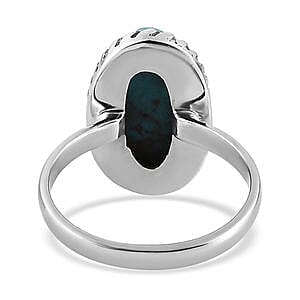Sierra Nevada Turquoise 3.50 ctw Ring in Platinum Over Sterling Silver (Size 10)