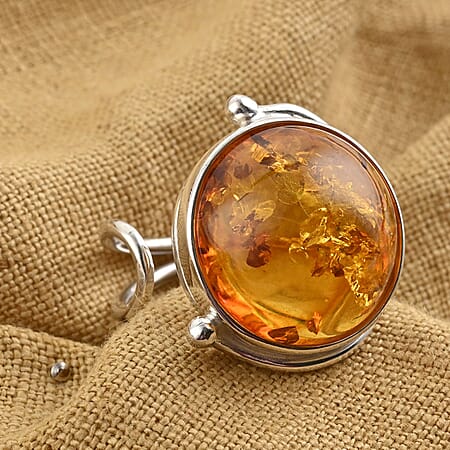 Adjustable / Amber / 925 Silver - Product card gallery slide 2 (10176920453433)