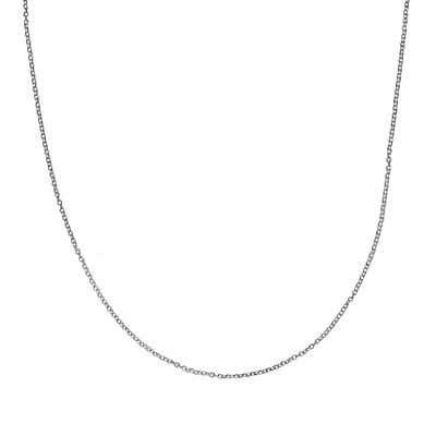 Platinum Over Sterling Silver Cable Chain 20 Inches 1.65 Grams