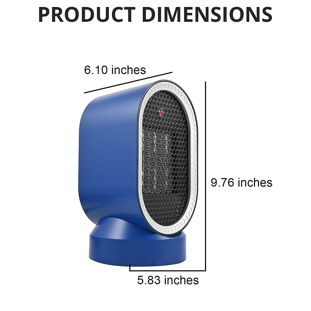 Living-Glow 600W Ceramic Tabletop Heater/Fan Combo - Black image number 4