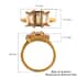 Premium Golden Imperial Topaz 3 Stone Ring in Vermeil Yellow Gold Over Sterling Silver (Size 10.0) 2.15 ctw image number 5