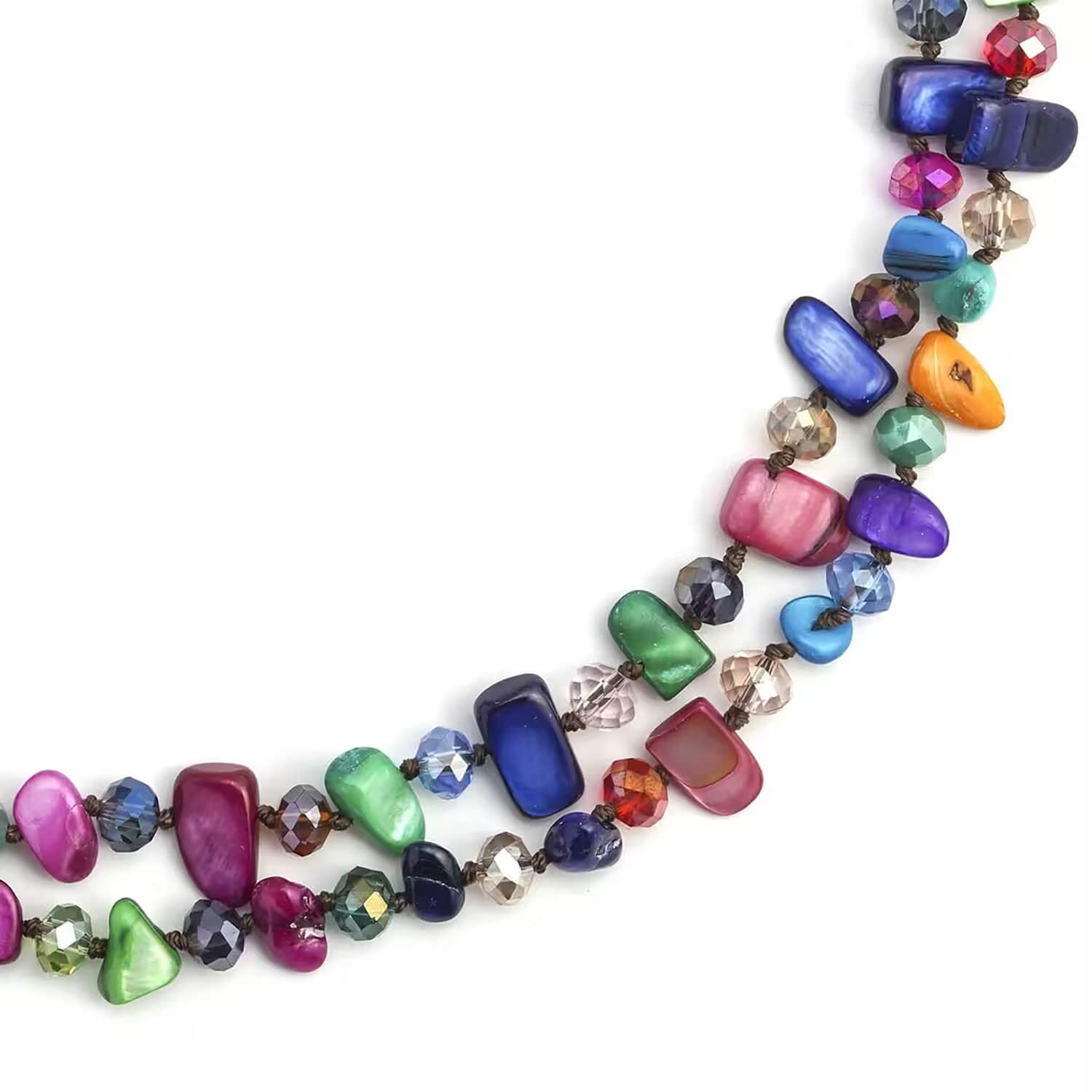 Multi colored Diamond orders chip necklace bundle