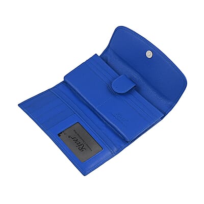 Closeout Brand River Royal Blue Genuine Crocodile Leather Clutch Bag