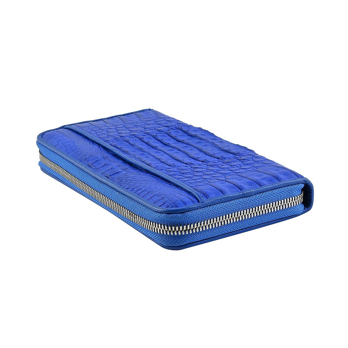 Closeout Brand River Royal Blue Genuine Crocodile Leather Clutch Bag | Clutches for Women | Leather Handbag | Clutch Purse image number 3