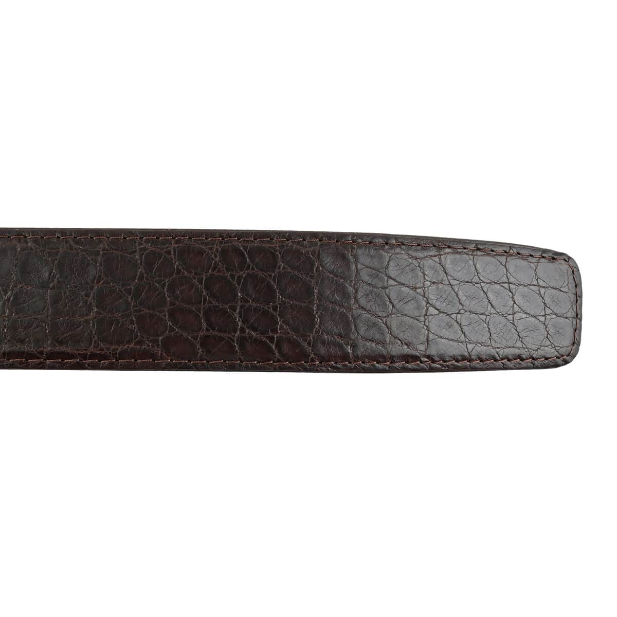 Closeout Brand River Kango Brown Crocodile Embossed Genuine Leather Belt image number 4