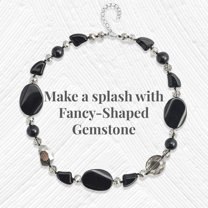 Champagne Agate and Multi Color Glass 200.00 ctw Necklace in Silvertone 20-22 Inches