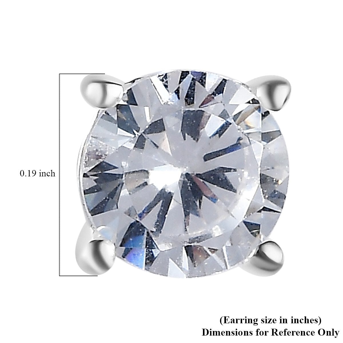 Simulated Diamond Earrings in Sterling Silver 2.90 ctw
