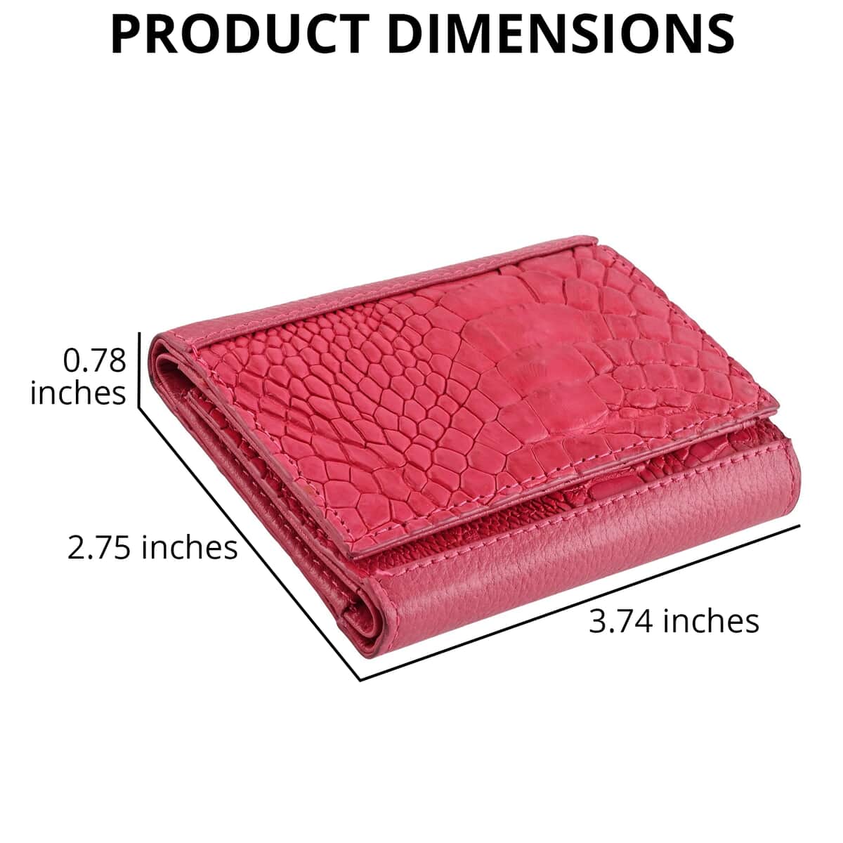 Closeout Brand River Pink Crocodile Embossed Genuine Leather Clutch Bag image number 2