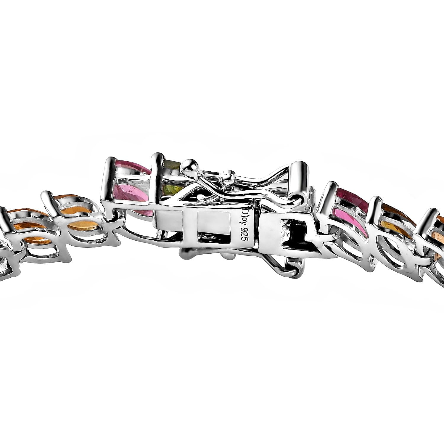 Multi-Tourmaline Tennis Bracelet in Platinum Over Sterling Silver (6.50 In) 8.80 ctw