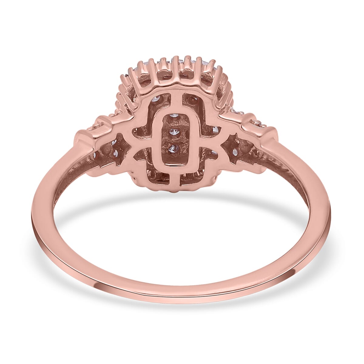 Doorbuster LUXORO 10K Rose Gold Natural Pink Diamond I3 Ring 2.50 Grams 0.50 ctw image number 4
