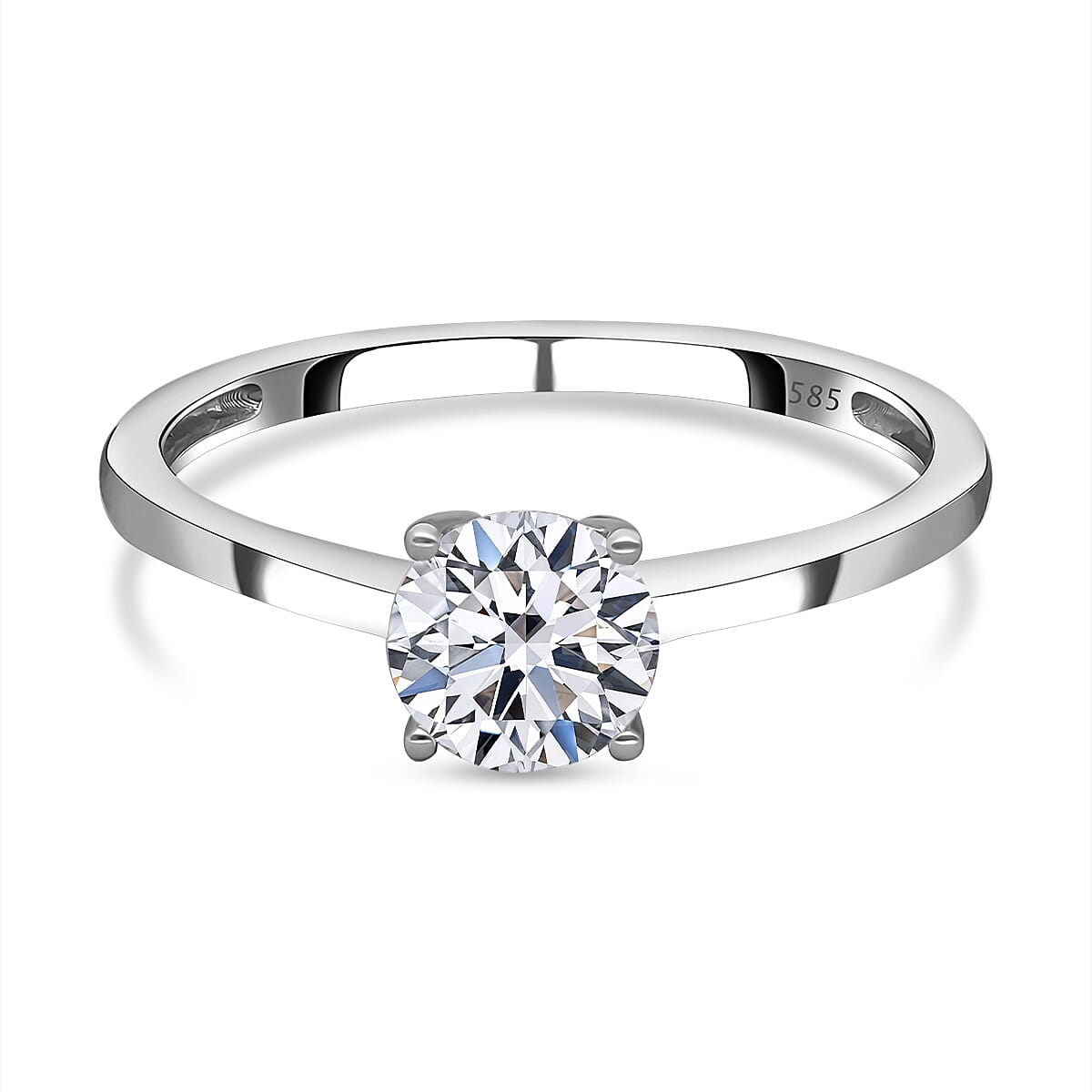 Luxuriant Lab Grown Diamond G-H SI 1.00 ctw Solitaire Ring in 14K White Gold (Size 10.0)